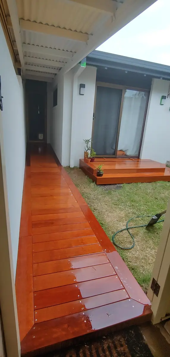 Completed walkway and step deck after finishing